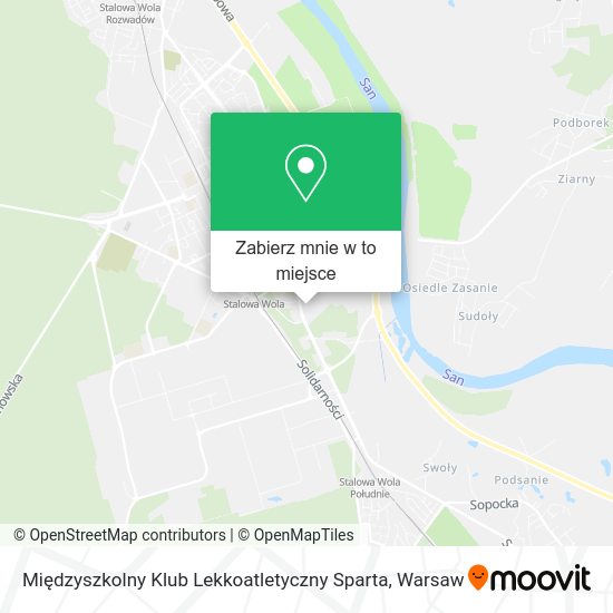 Mapa Międzyszkolny Klub Lekkoatletyczny Sparta