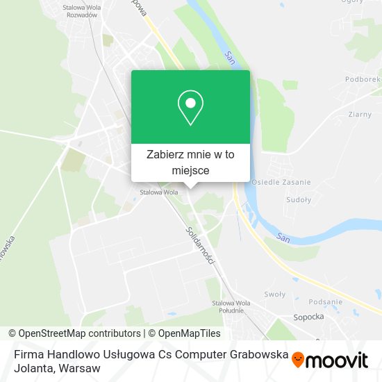 Mapa Firma Handlowo Usługowa Cs Computer Grabowska Jolanta