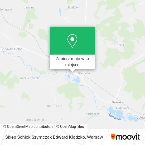 Mapa Sklep Schick Szymczak Edward Kłodzko