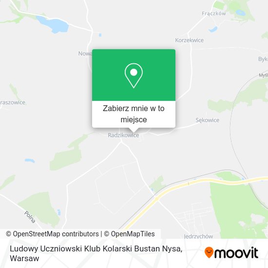 Mapa Ludowy Uczniowski Klub Kolarski Bustan Nysa