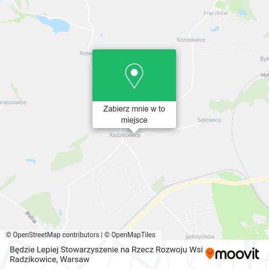 Mapa Będzie Lepiej Stowarzyszenie na Rzecz Rozwoju Wsi Radzikowice