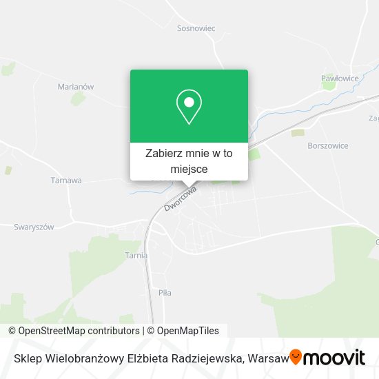 Mapa Sklep Wielobranżowy Elżbieta Radziejewska