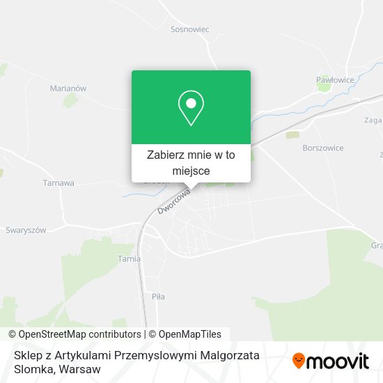 Mapa Sklep z Artykulami Przemyslowymi Malgorzata Slomka