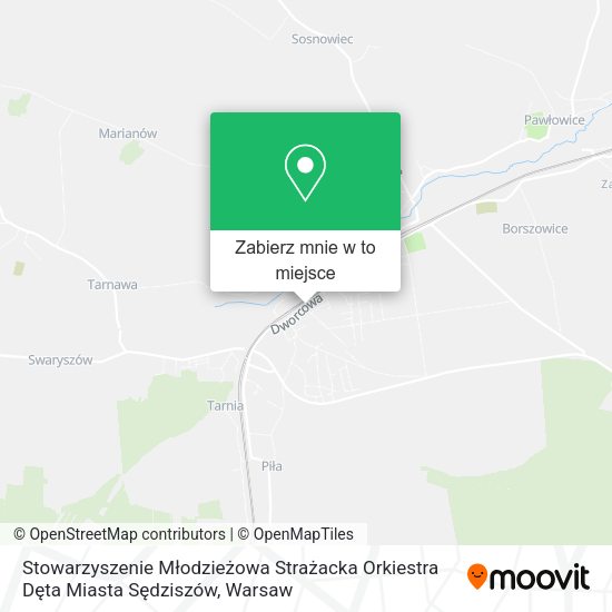 Mapa Stowarzyszenie Młodzieżowa Strażacka Orkiestra Dęta Miasta Sędziszów