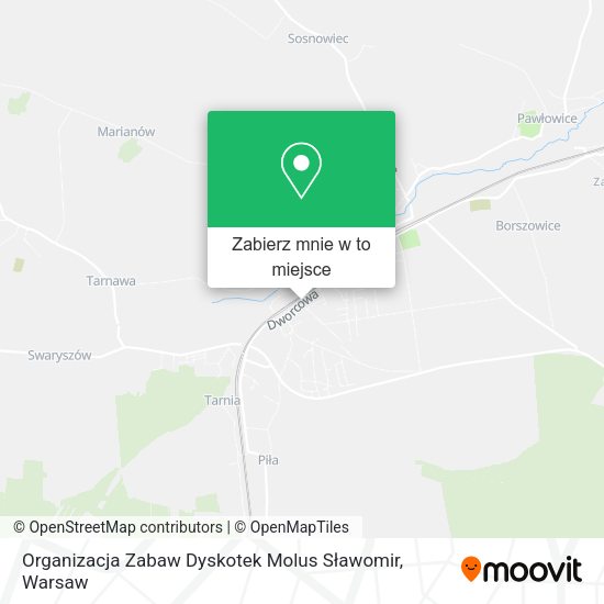 Mapa Organizacja Zabaw Dyskotek Molus Sławomir