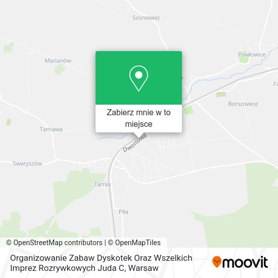 Mapa Organizowanie Zabaw Dyskotek Oraz Wszelkich Imprez Rozrywkowych Juda C