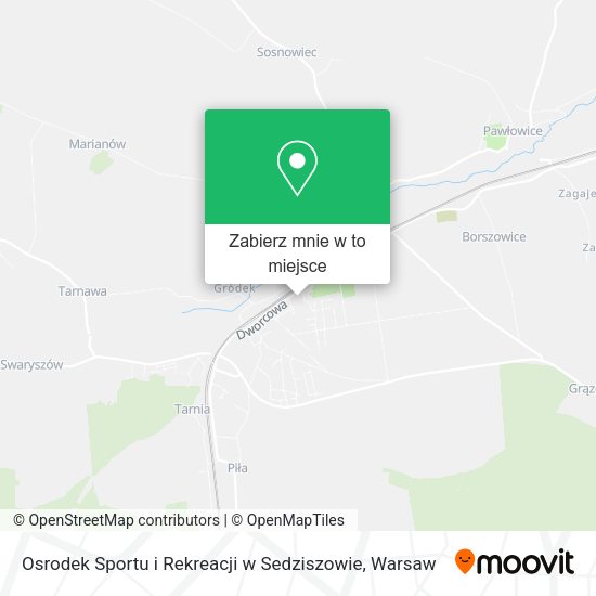 Mapa Osrodek Sportu i Rekreacji w Sedziszowie