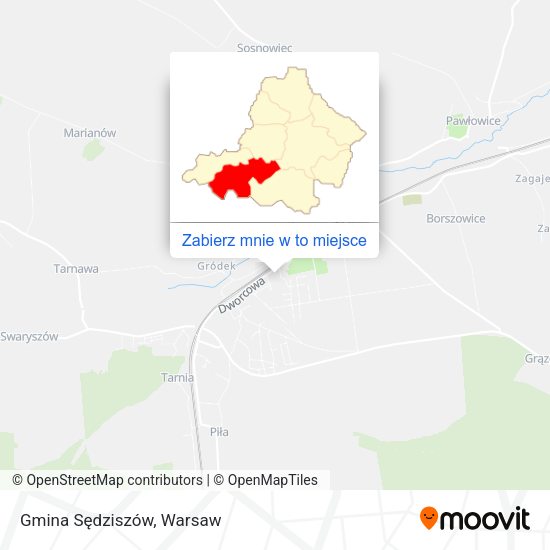 Mapa Gmina Sędziszów