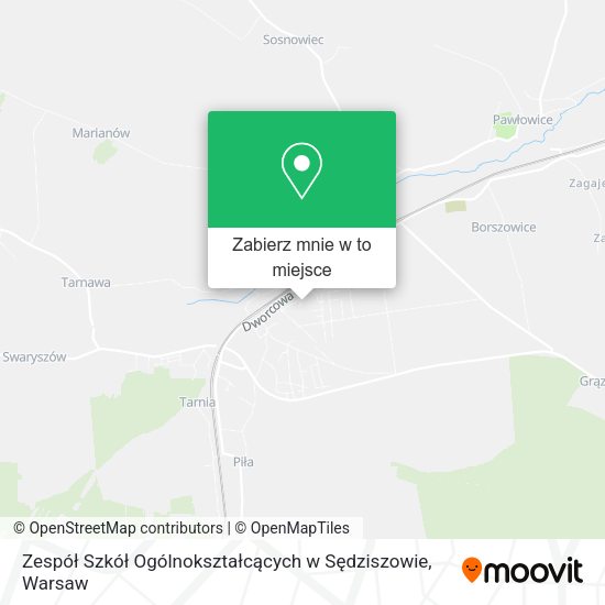 Mapa Zespół Szkół Ogólnokształcących w Sędziszowie