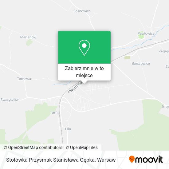 Mapa Stołówka Przysmak Stanisława Gębka