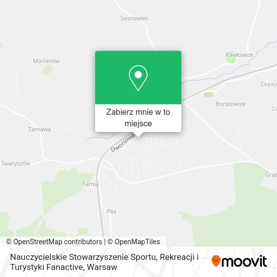 Mapa Nauczycielskie Stowarzyszenie Sportu, Rekreacji i Turystyki Fanactive