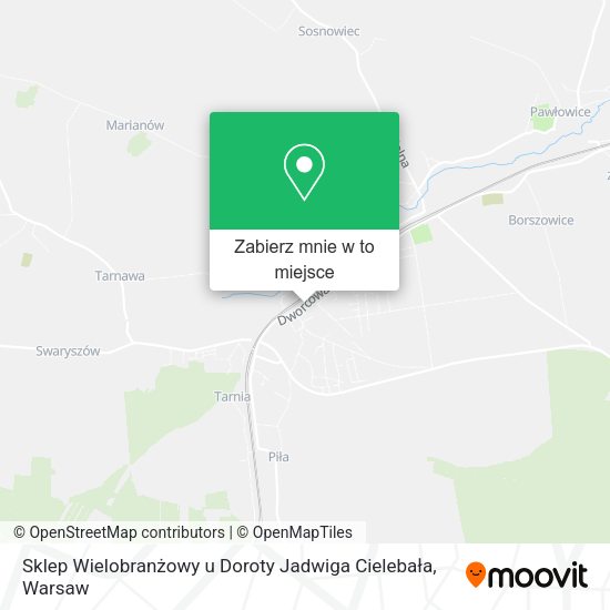 Mapa Sklep Wielobranżowy u Doroty Jadwiga Cielebała