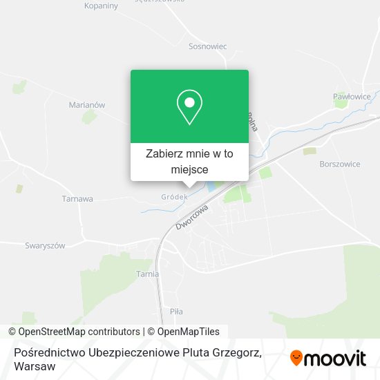 Mapa Pośrednictwo Ubezpieczeniowe Pluta Grzegorz