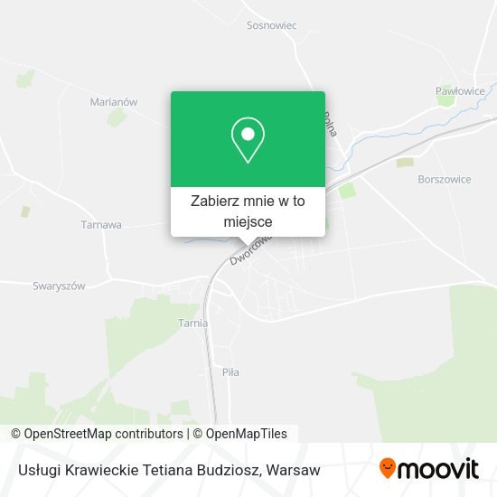 Mapa Usługi Krawieckie Tetiana Budziosz