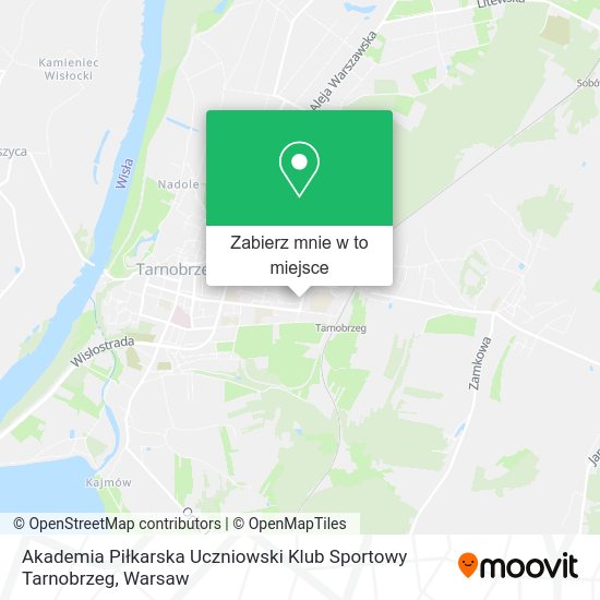 Mapa Akademia Piłkarska Uczniowski Klub Sportowy Tarnobrzeg