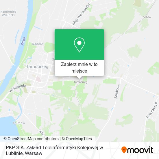 Mapa PKP S.A. Zakład Teleinformatyki Kolejowej w Lublinie