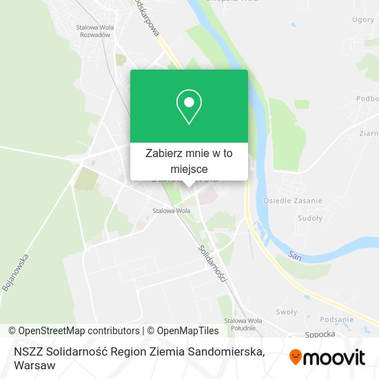 Mapa NSZZ Solidarność Region Ziemia Sandomierska