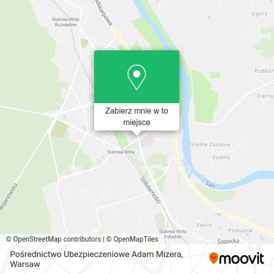 Mapa Pośrednictwo Ubezpieczeniowe Adam Mizera