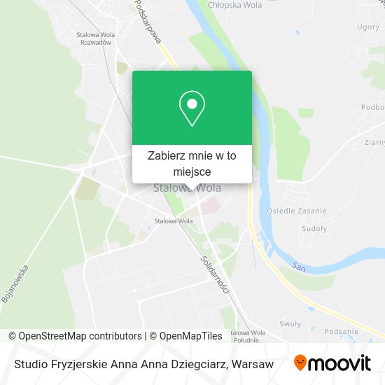 Mapa Studio Fryzjerskie Anna Anna Dziegciarz