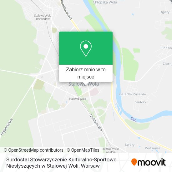 Mapa Surdostal Stowarzyszenie Kulturalno-Sportowe Niesłyszących w Stalowej Woli