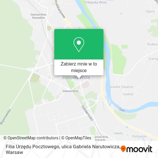 Mapa Filia Urzędu Pocztowego, ulica Gabriela Narutowicza