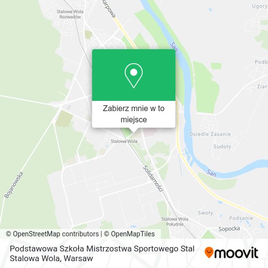 Mapa Podstawowa Szkoła Mistrzostwa Sportowego Stal Stalowa Wola