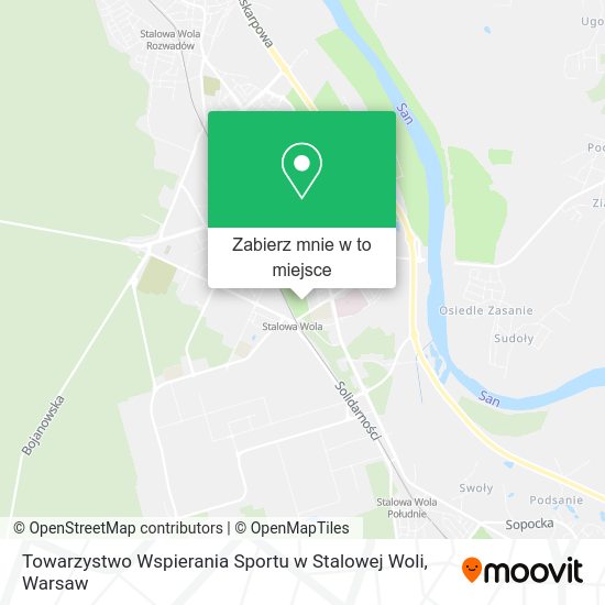 Mapa Towarzystwo Wspierania Sportu w Stalowej Woli