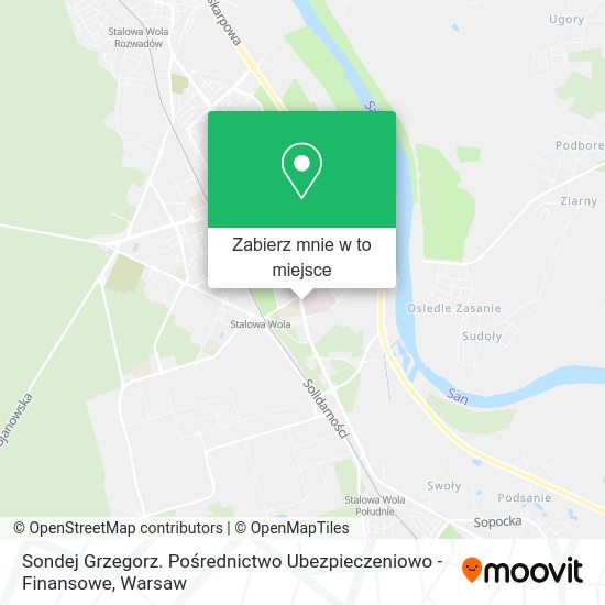 Mapa Sondej Grzegorz. Pośrednictwo Ubezpieczeniowo - Finansowe