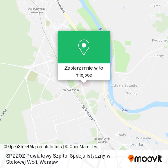 Mapa SPZZOZ Powiatowy Szpital Specjalistyczny w Stalowej Woli