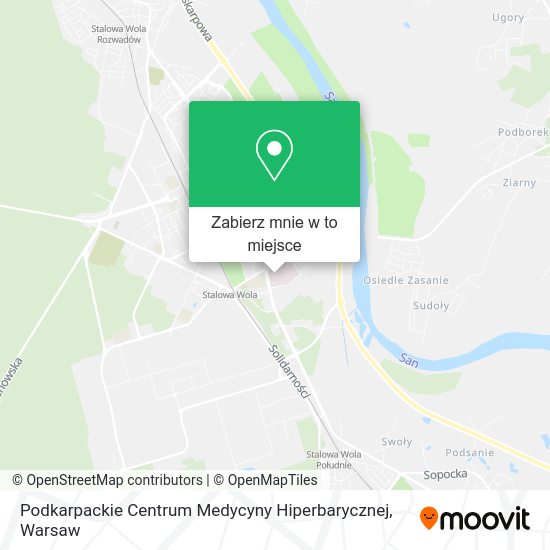 Mapa Podkarpackie Centrum Medycyny Hiperbarycznej