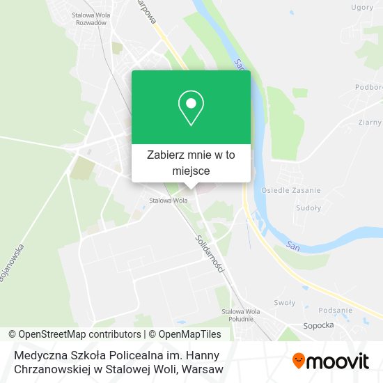 Mapa Medyczna Szkoła Policealna im. Hanny Chrzanowskiej w Stalowej Woli