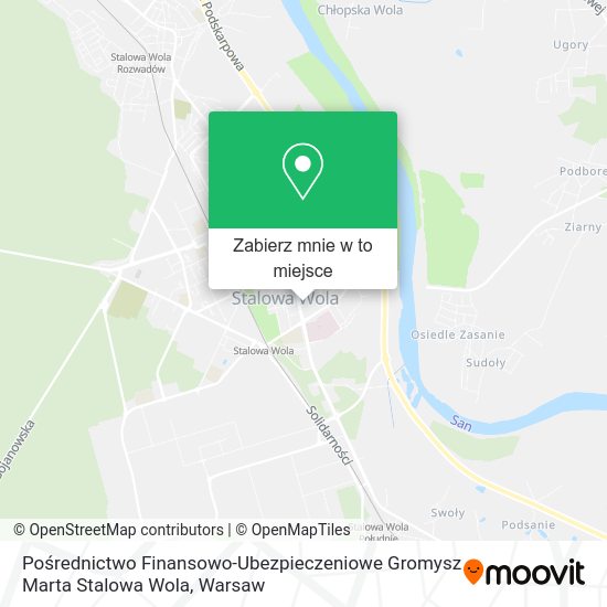 Mapa Pośrednictwo Finansowo-Ubezpieczeniowe Gromysz Marta Stalowa Wola