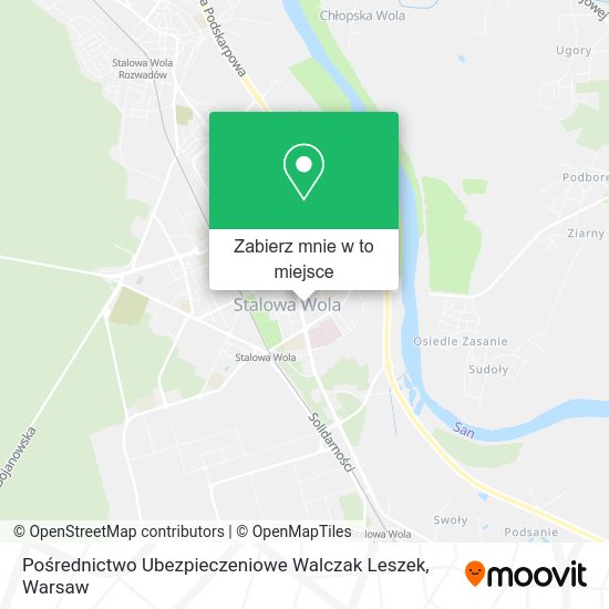 Mapa Pośrednictwo Ubezpieczeniowe Walczak Leszek