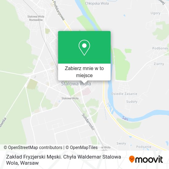 Mapa Zakład Fryzjerski Męski. Chyła Waldemar Stalowa Wola