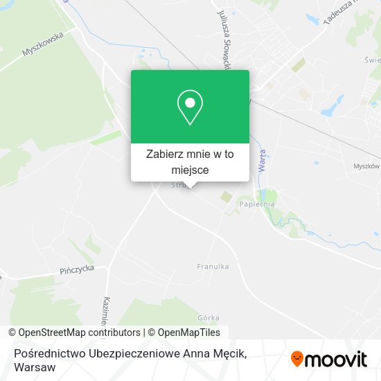 Mapa Pośrednictwo Ubezpieczeniowe Anna Męcik