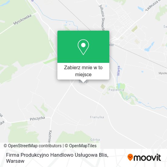 Mapa Firma Produkcyjno Handlowo Usługowa Blis