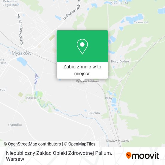 Mapa Niepubliczny Zaklad Opieki Zdrowotnej Palium