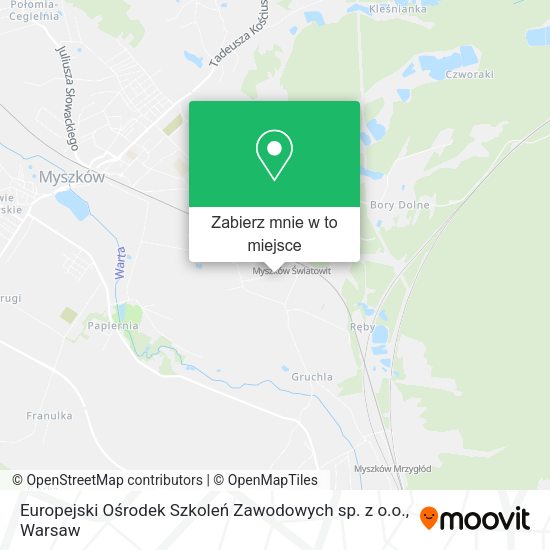 Mapa Europejski Ośrodek Szkoleń Zawodowych sp. z o.o.