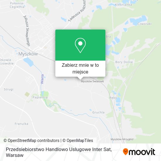 Mapa Przedsiebiorstwo Handlowo Uslugowe Inter Sat