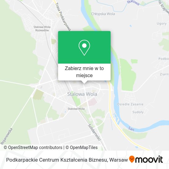 Mapa Podkarpackie Centrum Kształcenia Biznesu