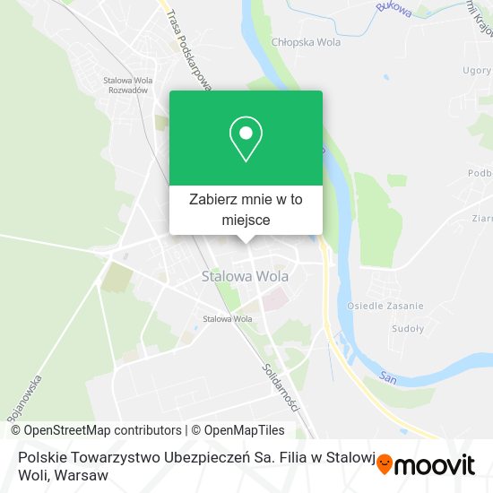 Mapa Polskie Towarzystwo Ubezpieczeń Sa. Filia w Stalowj Woli