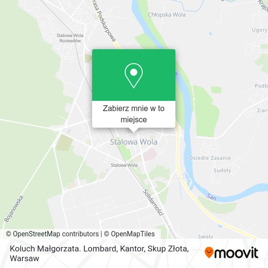 Mapa Koluch Małgorzata. Lombard, Kantor, Skup Złota