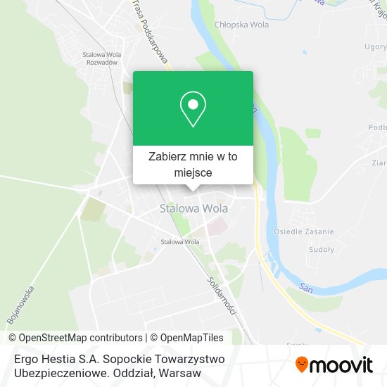 Mapa Ergo Hestia S.A. Sopockie Towarzystwo Ubezpieczeniowe. Oddział