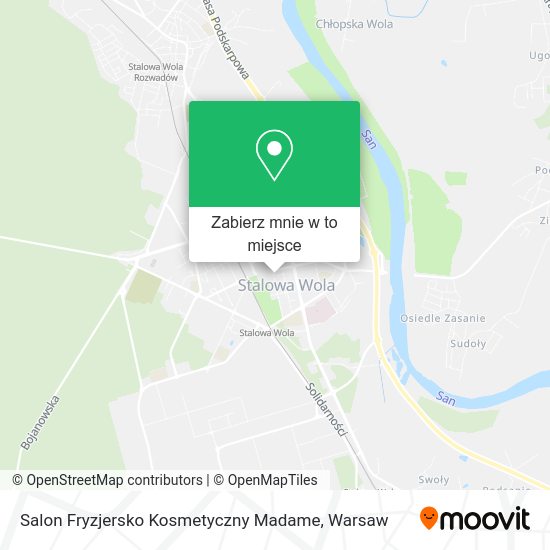 Mapa Salon Fryzjersko Kosmetyczny Madame