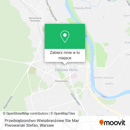 Mapa Przedsiębiorstwo Wielobranżowe Ste Mar Piwowarski Stefan