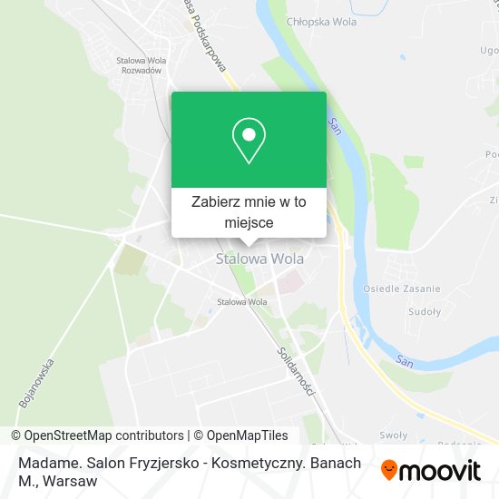 Mapa Madame. Salon Fryzjersko - Kosmetyczny. Banach M.