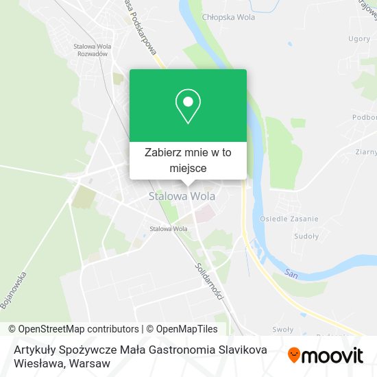 Mapa Artykuły Spożywcze Mała Gastronomia Slavikova Wiesława