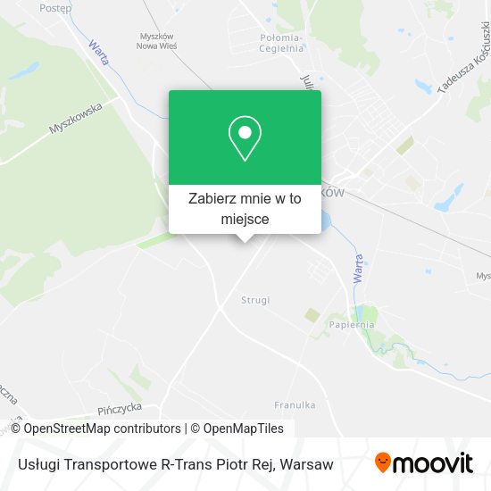 Mapa Usługi Transportowe R-Trans Piotr Rej