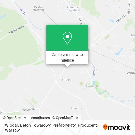 Mapa Włodar. Beton Towarowy, Prefabrykaty. Producent