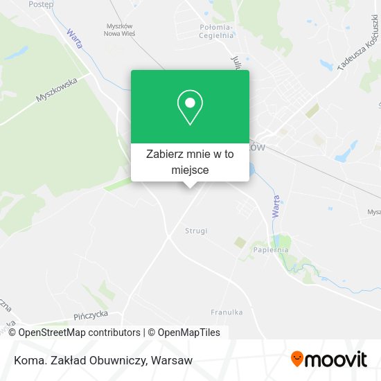 Mapa Koma. Zakład Obuwniczy